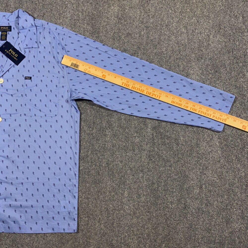 Polo Ralph Lauren All Over Print PRL Monogram Woven Pajama Shirt Adult Medium - Picture 13 of 16